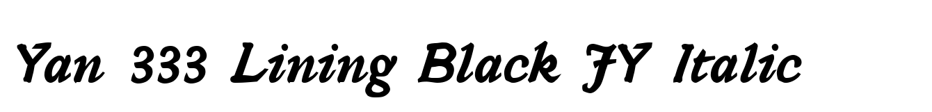 Yan 333 Lining Black JY Italic